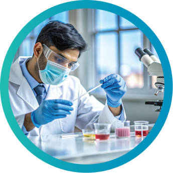 Lab technician operating the TBFYND TB Screening Kit